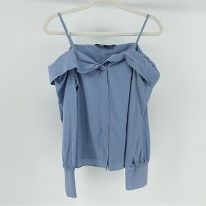 Zara Blue Striped Blouse